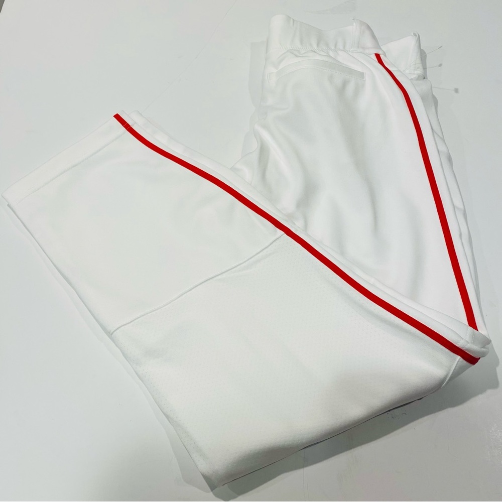 Nike Boys' Vapor Select Piped Baseball Pants White Red BQ6443-103 Size Small - Picture 10 of 11